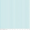 SALE Aqua Blue & White 1/4 Quarter Inch Stripe - Riley Blake Designs - Quilting Cotton Fabric