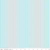 SALE Aqua Blue & White 1/8 Eighth Inch Stripe - Riley Blake Designs - Quilting Cotton Fabric