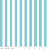 31" End of Bolt - SALE Aqua Blue and White 1/2 Half Inch Stripe - Riley Blake Designs - Quilting Cotton Fabric