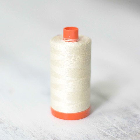 Aurifil 100% Cotton Cream Light Beige Thread AU2310 - 50 Weight - 1422 Yards - Quilting Sewing