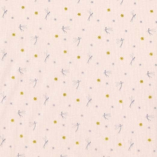 SALE Peter Pan - Tink - Blush - Sarah Jane for Michael Miller - Pink METALLIC SPARKLE Tinkerbell - Quilting Cotton Fabric