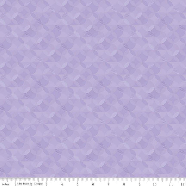 SALE Crayola Kaleidoscope Wisteria - Riley Blake Designs - Purple Orange Peel Circle Pattern - Quilting Cotton Fabric - Licensed Product