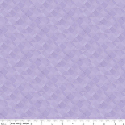 SALE Crayola Kaleidoscope Wisteria - Riley Blake Designs - Purple Orange Peel Circle Pattern - Quilting Cotton Fabric