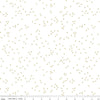 DEAL Blossom on White Gold SPARKLE - Riley Blake Designs - Metallic Confetti Blossoms on White - Quilting Cotton Fabric
