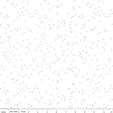 SALE Blossom on White Rose Gold SPARKLE - Riley Blake Designs - Metallic Confetti Blossoms - Quilting Cotton Fabric