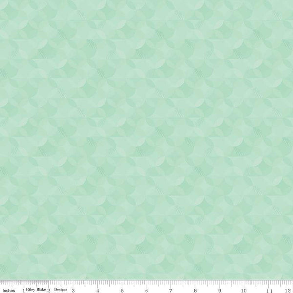 CLEARANCE Crayola Kaleidoscope Magic Mint - Riley Blake Designs - Green Orange Peel Circle - Quilting Cotton Fabric - Licensed Product