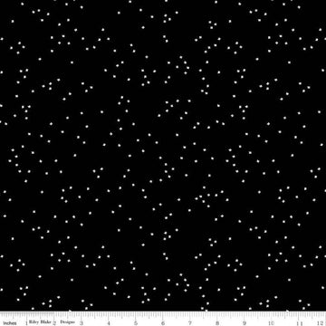 SALE Blossom Black - Riley Blake Designs - White on Black - Quilting Cotton Fabric