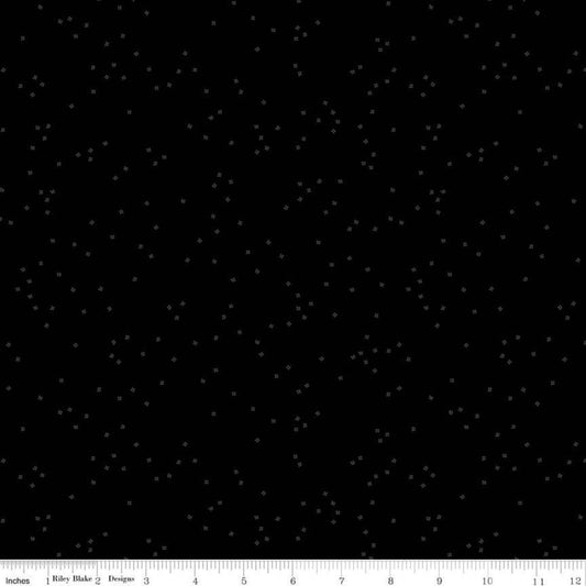 DEAL Blossom Tone on Tone Black - Riley Blake Designs - Quilting Cotton Fabric