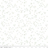 SALE Blossom on White Clover - Riley Blake Designs - Green on White - Quilting Cotton Fabric