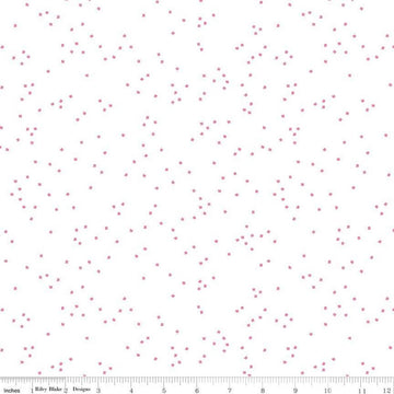 Blossom on White Hot Pink by Riley Blake Designs - Pink on White - Quilting Cotton Fabric