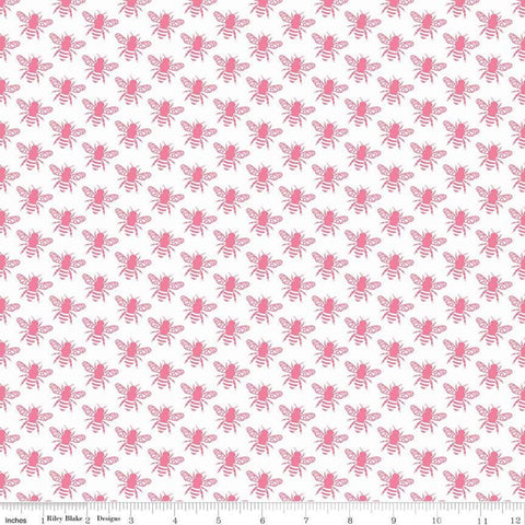 SALE In the Meadow Honey Bee Pink - Riley Blake Designs - Quilting Cotton Fabric