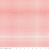 9" End of Bolt - Coral and White 1/8" Eighth Inch Small PRINTED Gingham - Riley Blake Designs - Pink Checker - Quilting Cotton Fabric