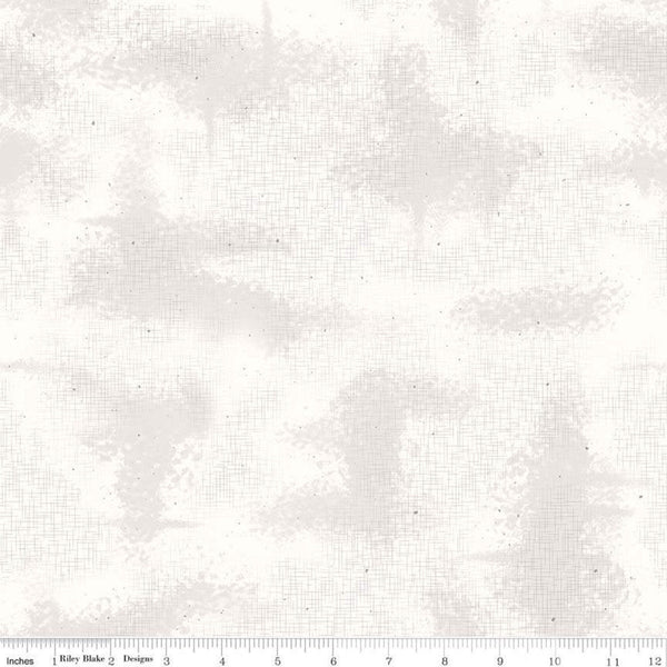 SALE Shabby Gray Cloud by Riley Blake Designs - Crosshatched Lines Specks Shaded on White - Quilting Cotton Fabric