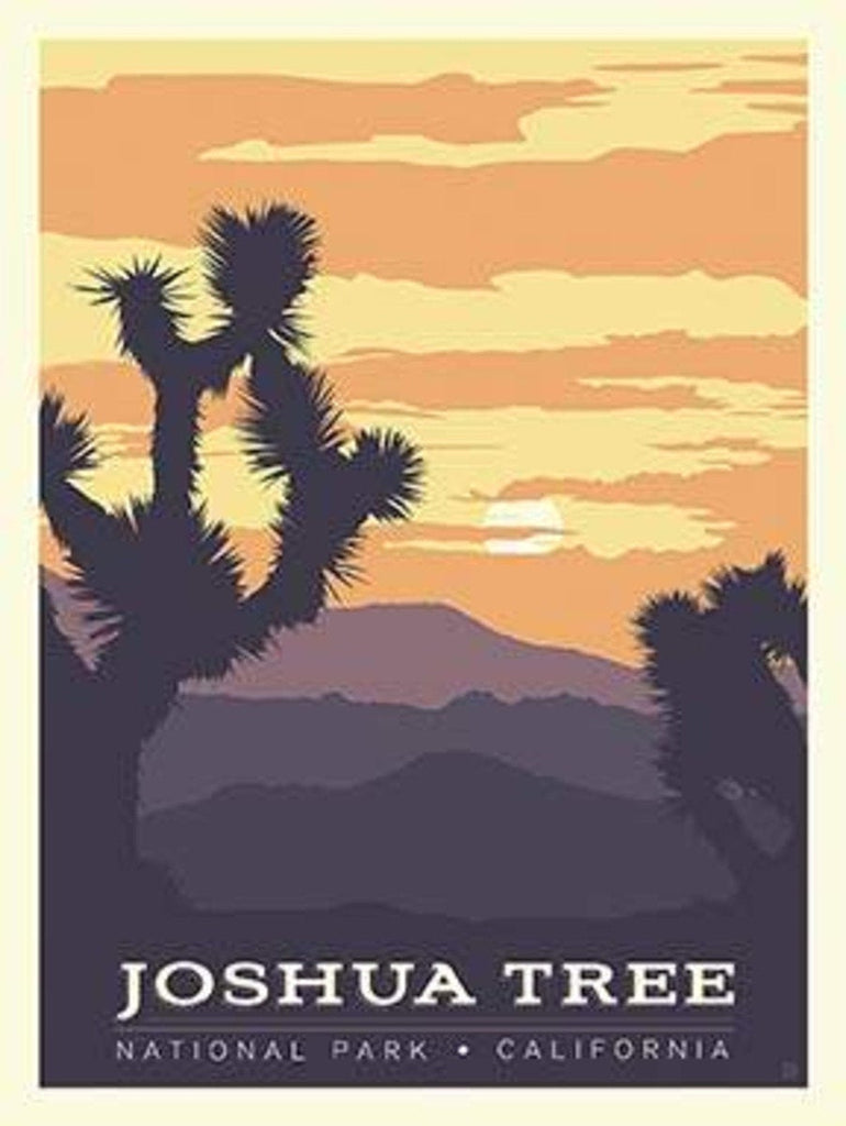SALE National Parks Poster Panel Joshua Tree by Riley Blake - DIGITALLY PRINTED Outdoors Recreation California - Quilting Cotton Fabric