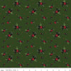 Christmas Memories Holly Forest - Riley Blake Designs - Floral Berries Red Green  - Quilting Cotton Fabric