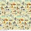DEAL National Parks Word Print Cream - Riley Blake Designs - Outdoors Names Places Wildlife - Quilting Cotton Fabric
