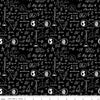 NASA Apollo 11 Astrophysics Black - Riley Blake Designs - Space Math Equations Diagrams  - Quilting Cotton Fabric - Licensed Product