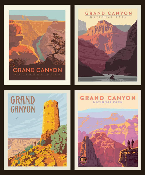 National Parks Pillow Panel Grand Canyon - Riley Blake Designs - Outdoors Recreation Arizona DIGITALLY PRINTED - Quilting Cotton Fabric