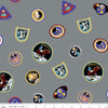 SALE NASA Apollo 11 Main Gray - Riley Blake Designs - The Eagle Has Landed Outer Space - Quilting Cotton Fabric - Licensed Product