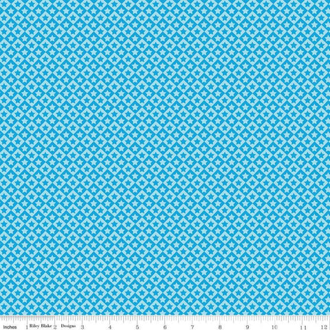 Fat Quarter End of Bolt - CLEARANCE Cops and Robbers Stars Blue - Riley Blake - Juvenile Stars Diamonds Geometric -  Quilting Cotton Fabric
