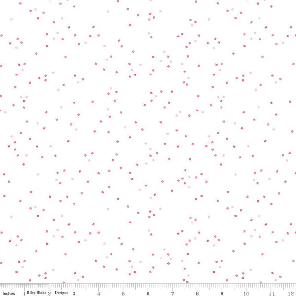 SALE Blossom on White All the Pink - Riley Blake Designs - Flowers Floral - Quilting Cotton Fabric