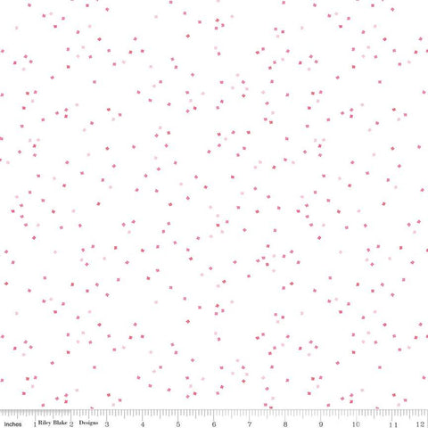 SALE Blossom on White All the Pink - Riley Blake Designs - Flowers Floral - Quilting Cotton Fabric