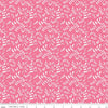 SALE Play Outside Branches Pink - Riley Blake Designs - White Leaves - Quilting Cotton Fabric