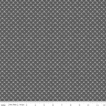 SALE Modern Farmhouse Geometric Black - Riley Blake Designs - Small Square Geometric Black White - Quilting Cotton Fabric