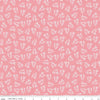 DEAL Singing in the Rain Stems Pink - Riley Blake Designs - Floral White Leaves on Pink - Quilting Cotton Fabric