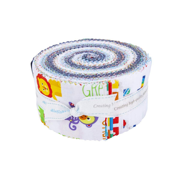 Fisher-Price 2.5 Inch Rolie Polie Jelly Roll 40 pieces Riley Blake Designs - Precut Pre cut Bundle - Toys - Quilting Cotton Fabric
