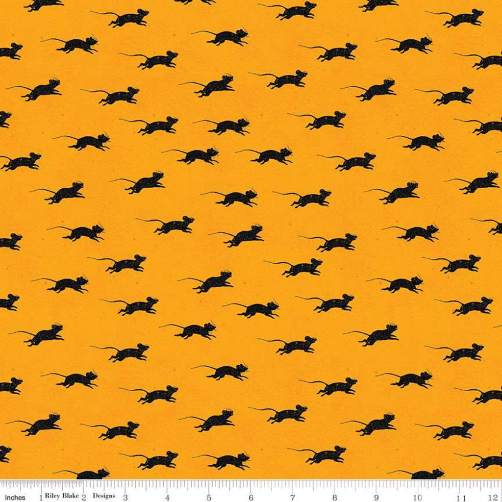 SALE Goose Tales Blind Mice Orange - Riley Blake Designs - Halloween -  Quilting Cotton Fabric