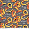 11" End of Bolt - Hot Wheels Tracks Gray - Riley Blake  - Die-Cast Toy Race Cars Logo Phrases -  Quilting Cotton Fabric - Lcensed Product