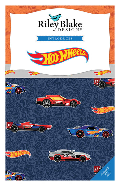 SALE Hot Wheels 2.5-Inch Rolie Polie Jelly Roll 40 pieces Riley Blake Designs - Precut Bundle - Racing Cars Toys - Quilting Cotton Fabric
