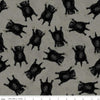 DEAL Goose Tales Scaredy Cats Toss C9398 Gray - Riley Blake Designs - Halloween Cats -  Quilting Cotton Fabric