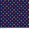 DEAL Fisher-Price Dots Navy - Riley Blake Designs - Toys Nostalgia Childhood Juvenile Polka Dots - Quilting Cotton Fabric - Licensed Product