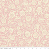 SALE Beauty and the Beast Floral C9532 Pink - Riley Blake Designs - Fairy Tale Cream Flowers Leaves - Quilting Cotton Fabric