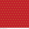 23" End of Bolt - SALE Santa Claus Lane Trees SC9613 Red SPARKLE - Riley Blake Designs - Christmas Gold SPARKLE - Quilting Cotton Fabric