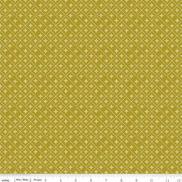 CLEARANCE Give Thanks Diamonds C9524 Olive - Riley Blake Designs - Thanksgiving Autumn Fall Geometric Green Cream -  Quilting Cotton Fabric