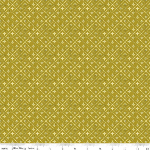 SALE Give Thanks Diamonds C9524 Olive - Riley Blake Designs - Thanksgiving Autumn Fall Geometric Green Cream -  Quilting Cotton Fabric