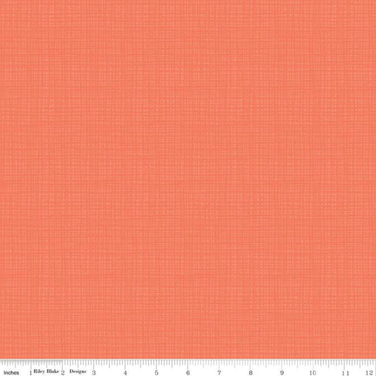 25" End of Bolt - DEAL Ready Set Splash! Texture C9897 Coral - Riley Blake - Tone on Tone Orange - Quilting Cotton Fabric - choose your cut