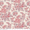 SALE Jane Austen at Home C10016 Charlotte - Riley Blake Designs - Red Historical Reproductions Floral - Quilting Cotton - Licensed Product