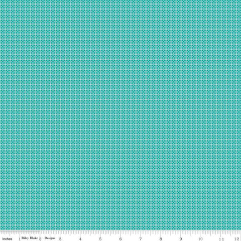 SALE Prim Dot C9696 Cottage - Riley Blake Designs - Blue Green Aqua  Dots - Quilting Cotton Fabric