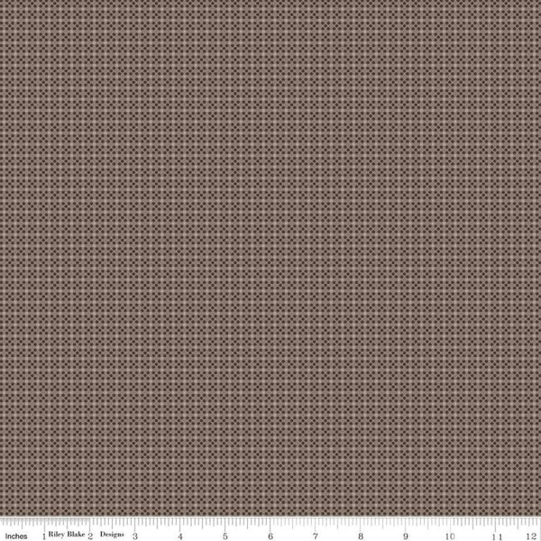 SALE Prim Dot C9696 Pebble - Riley Blake Designs - Brown  Dots - Quilting Cotton Fabric