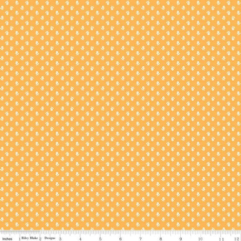 SALE Prim Posy C9702 Daisy - Riley Blake Designs - Yellow Gold Flower Sprigs Floral - Quilting Cotton Fabric