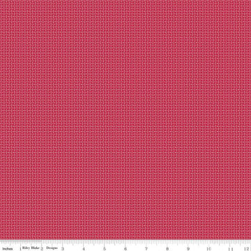 CLEARANCE Prim Stitches C9703 Jazzberry - Riley Blake Designs -  Dots Red  - Quilting Cotton Fabric