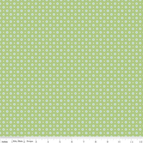 Bake Sale 2 Dot C6987 Green - Riley Blake Designs - Polka Dots Dotted - Quilting Cotton Fabric