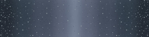 SALE Ombre Fairy Dust METALLIC 10871 Indigo - Moda - Light to Darker Blue with Silver SPARKLE Stars - Quilting Cotton Fabric