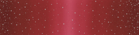 SALE Ombre Fairy Dust METALLIC 10871 Burgundy - Moda - Light to Darker Red with Silver SPARKLE Stars - Quilting Cotton Fabric
