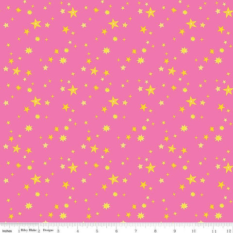 SALE Uni the Unicorn Stars C9984 Pink - Riley Blake Designs - Fantasy Juvenile Amy Krouse Rosenthal - Quilting Cotton Fabric