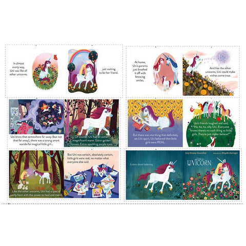 Uni the Unicorn Soft Book Panel P9985 by Riley Blake Designs - Juvenile Fantasy Believing Amy Krouse Rosenthal - Quilting Cotton Fabric